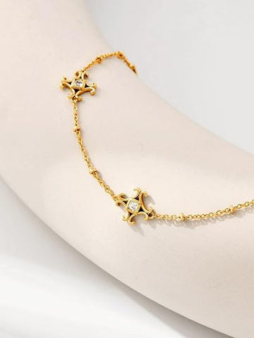 Dainty Gold Cubic Zirconia Bracelet