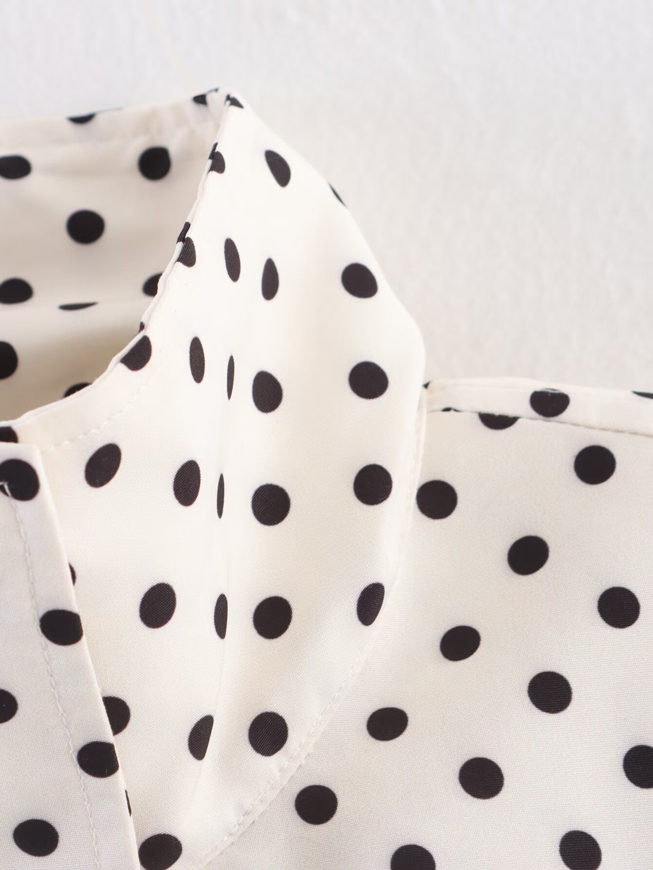 Polka Dot Cropped Drawstring Jacket