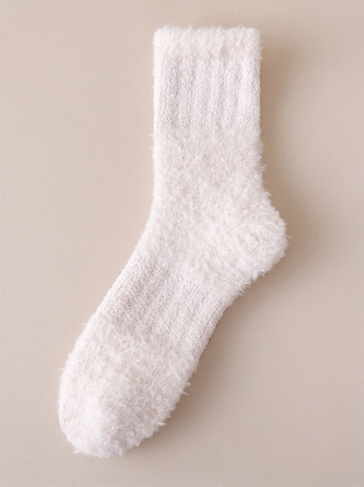 Cozy Fuzzy Plush Crew Socks