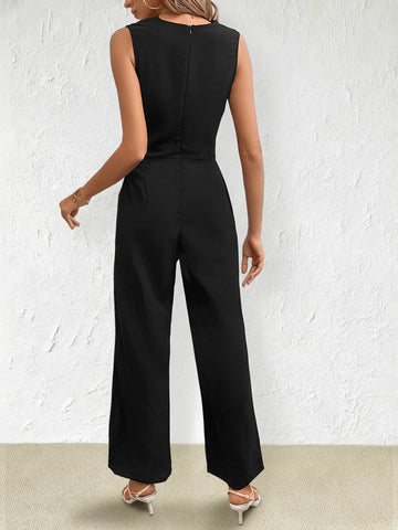 Sleeveless Wide-Leg Modern Jumpsuit