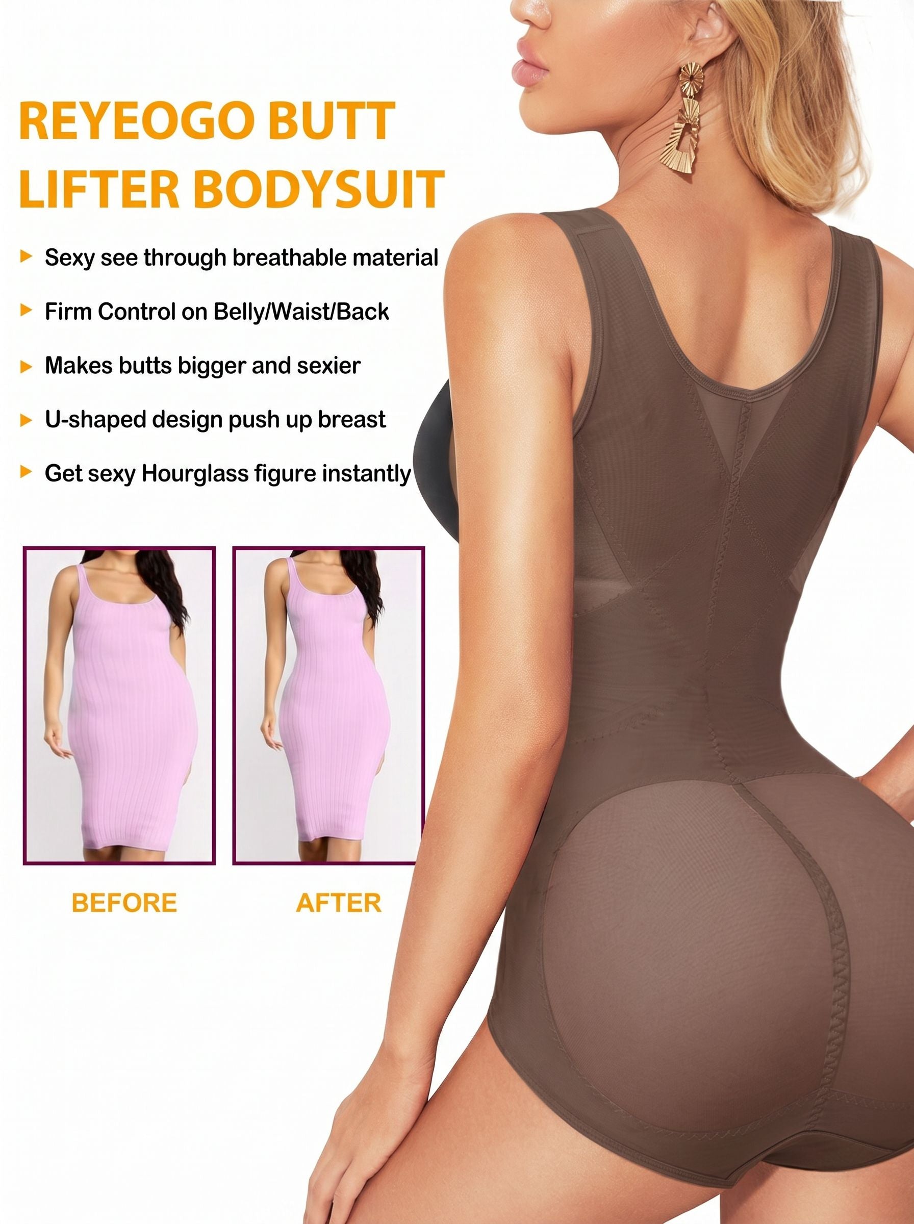 Seamless Tummy Control Bodysuit Shapewear