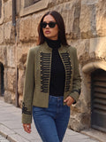 Military Inspired Button Detail Jacket