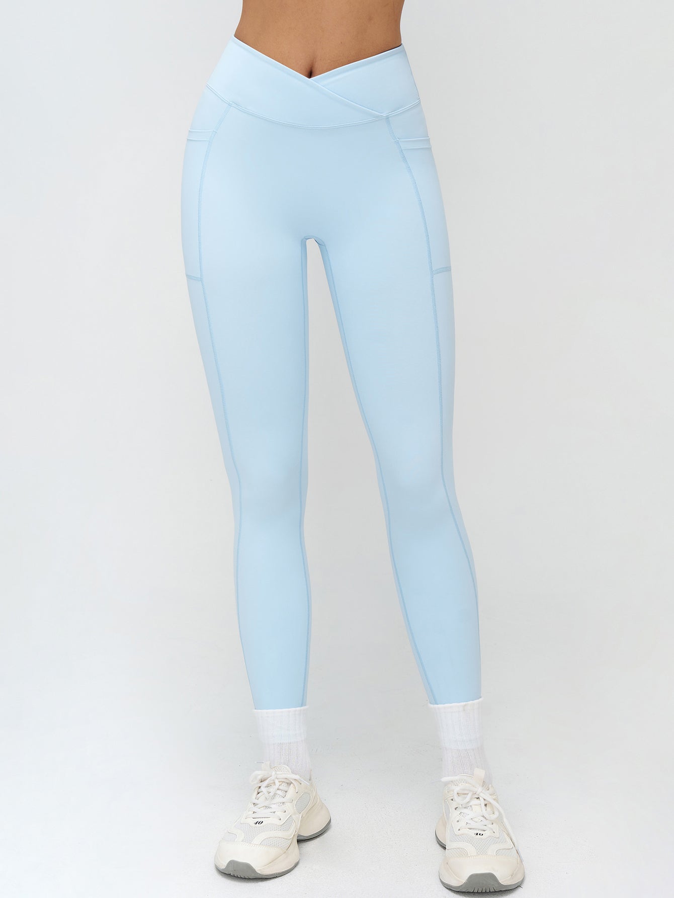 Cross Front High Waisted Leggings
