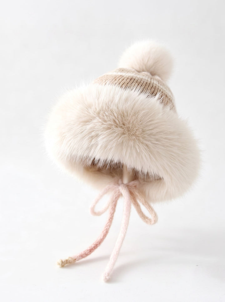 Cozy Faux Fur Trim Winter Hat