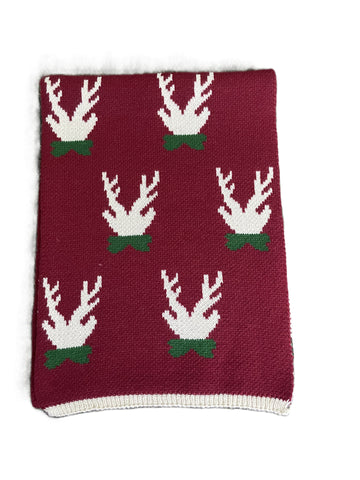 Cozy Festive Reindeer Knit Scarf