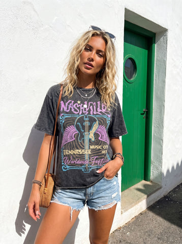 Guitar Graphic Loose Fit T-Shirt