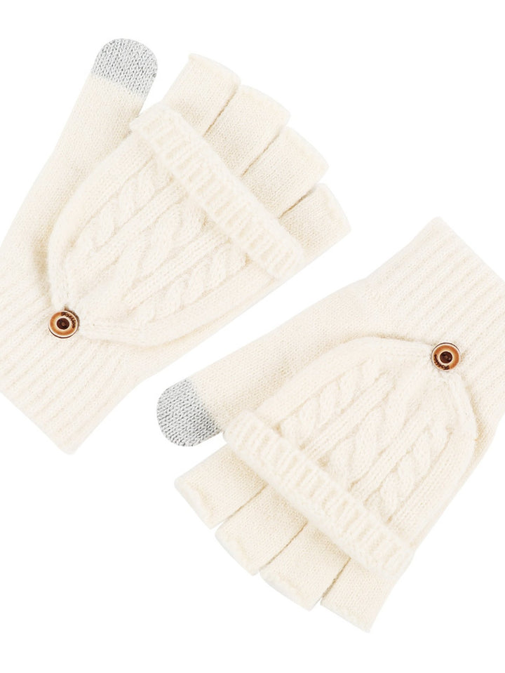 Convertible Thermal Knit Winter Gloves