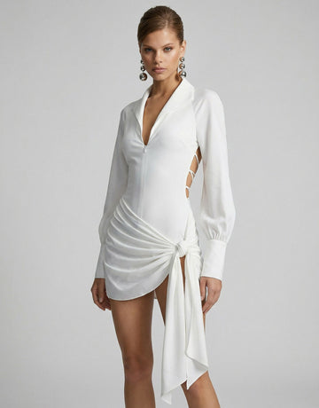 Draped Design Elegant Jumpsuit