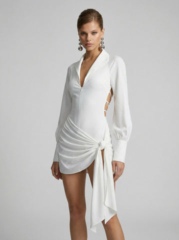 Draped Design Elegant Jumpsuit