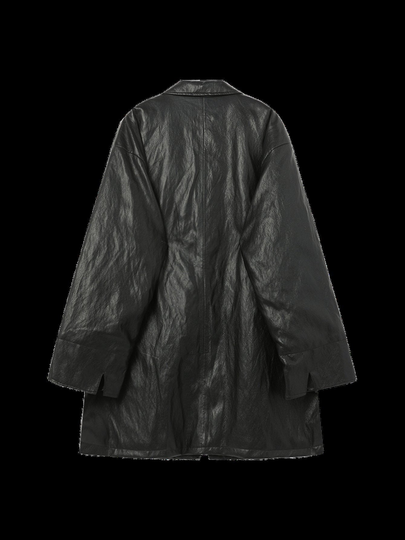 Oversized Vegan Leather Padded Jacket