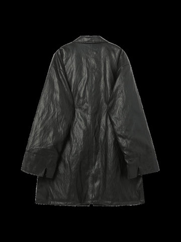 Oversized Vegan Leather Padded Jacket