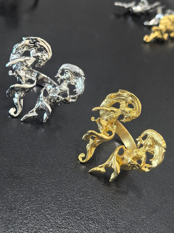 Avant Garde Sculptural Statement Ring