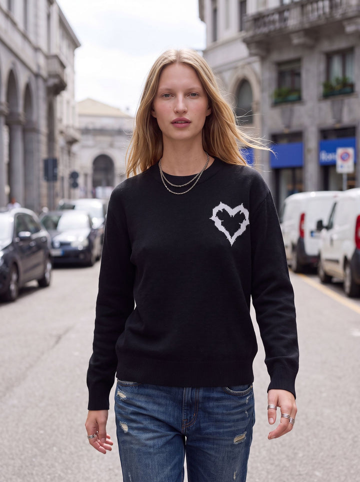 Oversized Graphic Angel Knit Sweater