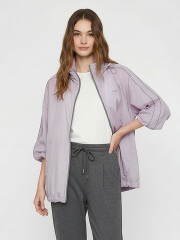 Hooded Zipper Loose Coat