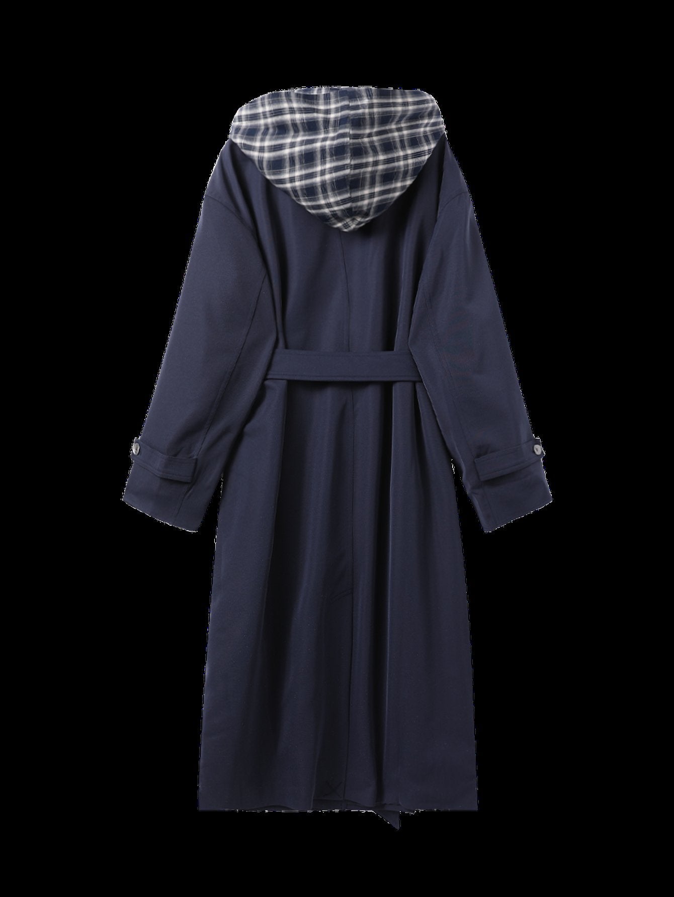 Oversized Plaid Lined Trench Coat