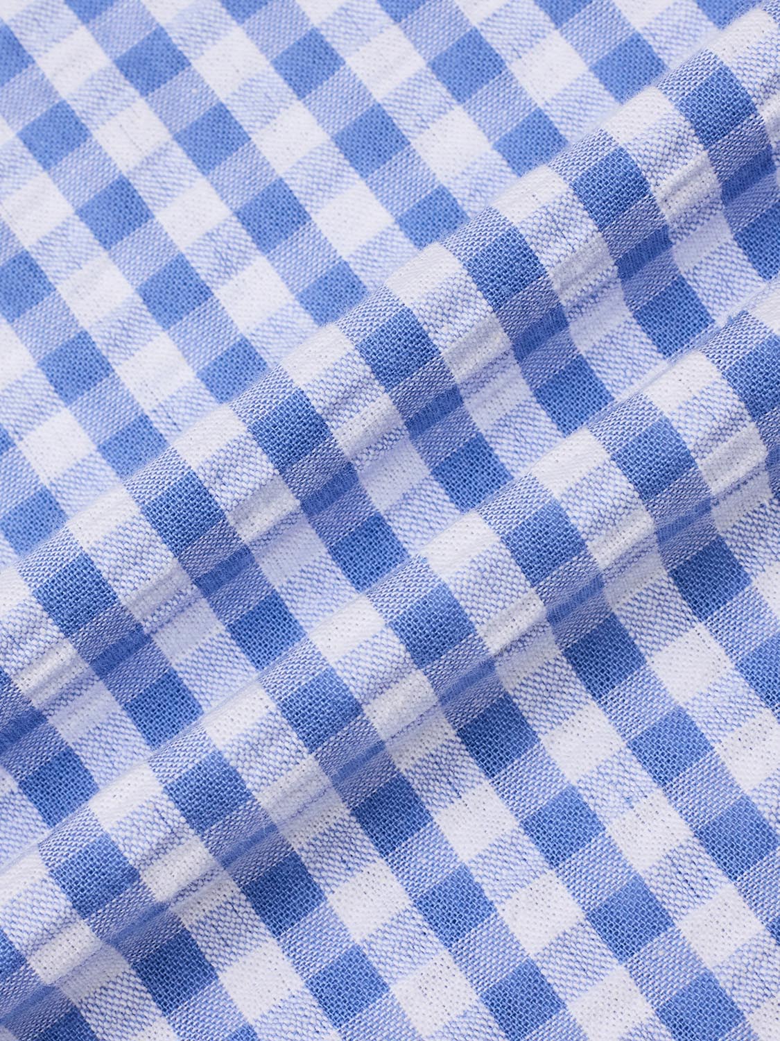 Urban Revivo Wide-Leg Pants-Sky Blue Check