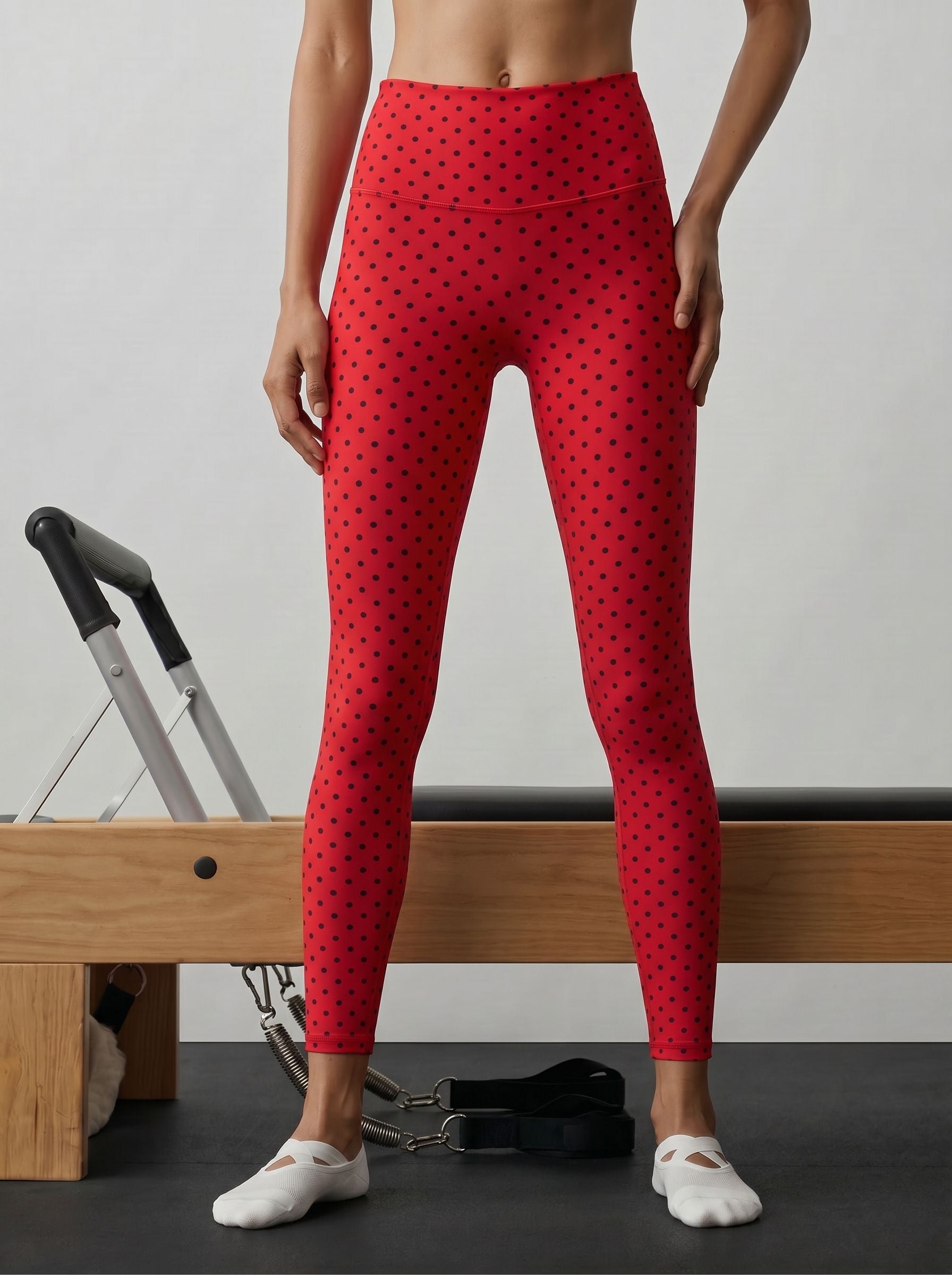 High Waisted Polka Dot Yoga Leggings