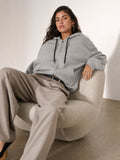 Oversized Cropped Zip Up Hoodie