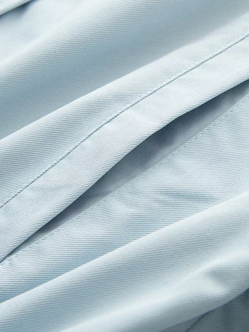 Cinched Waist Lightweight Stand Collar Jacket