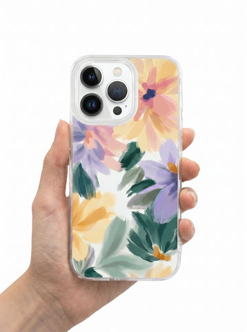 Watercolor Floral Clear Protective Phone Case