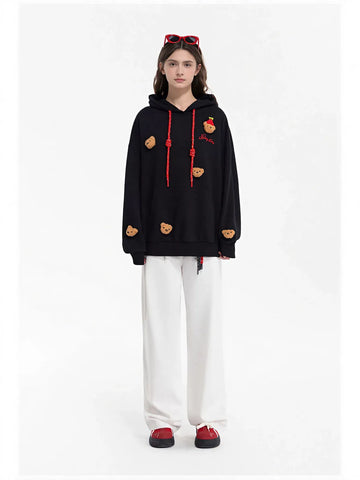 Cute Teddy Bear Graphic Hoodie