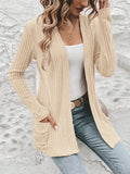 Soft Ribbed Open Front Cardigan