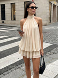 Chic Halter Neck Bubble Dress