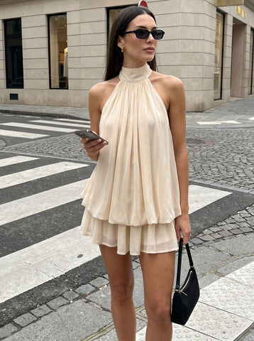 Chic Halter Neck Bubble Dress