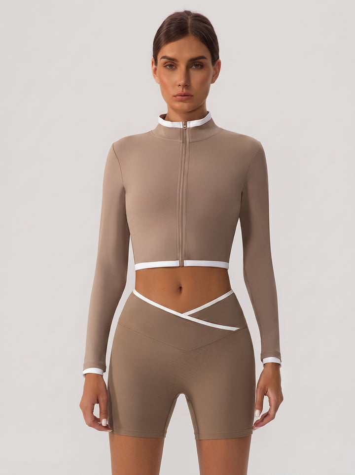 Seamless Slim Fit Cropped Jacket