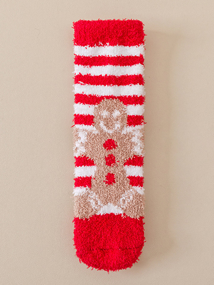 Cozy Plush Christmas Tree Socks