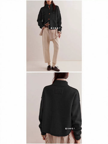 Oversized Chunky Knit Button Up Cardigan