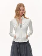 Slim Fit Athletic Zip Up Jacket