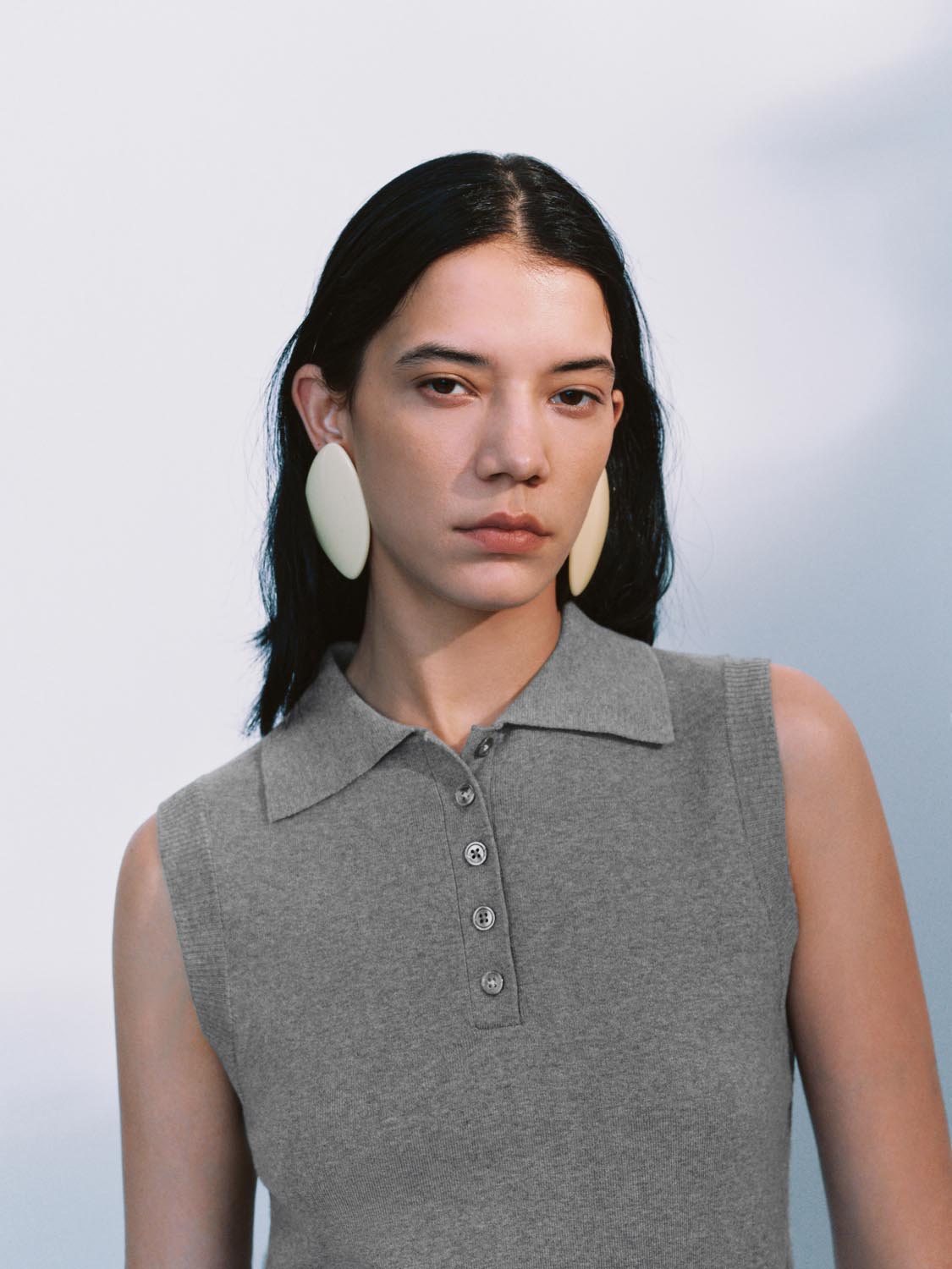 Urban Revivo Knitted Vests-Cool Grey
