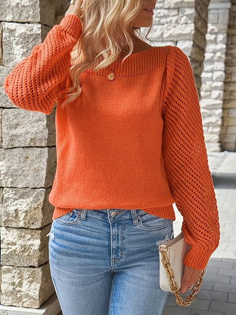 Cozy Textured Knit Pullover Sweater