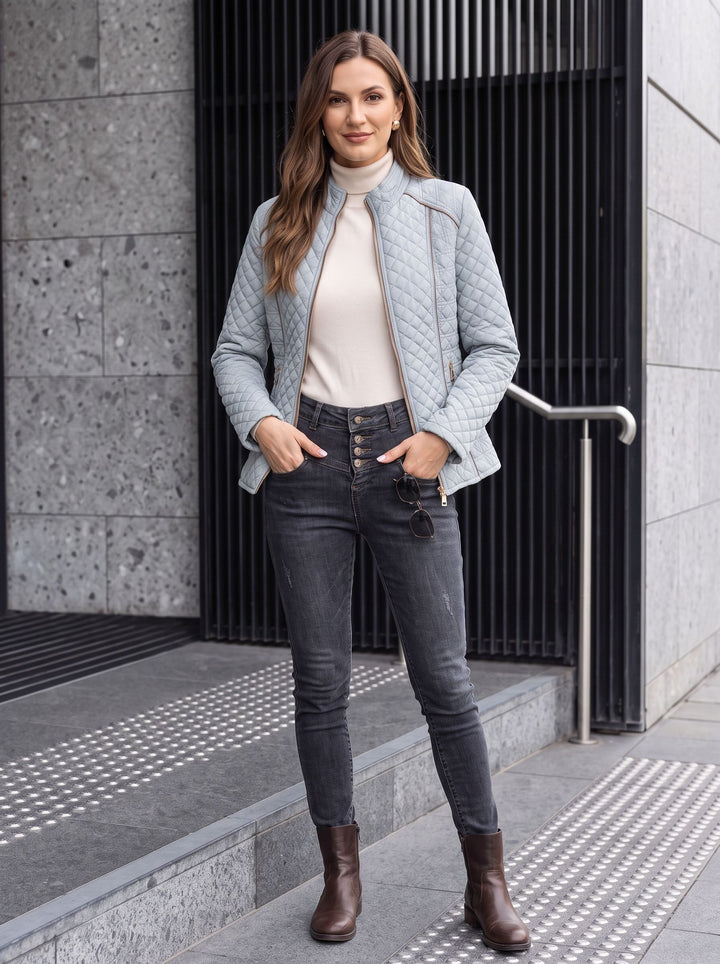 Lightweight Quilted Stand Collar Jacket