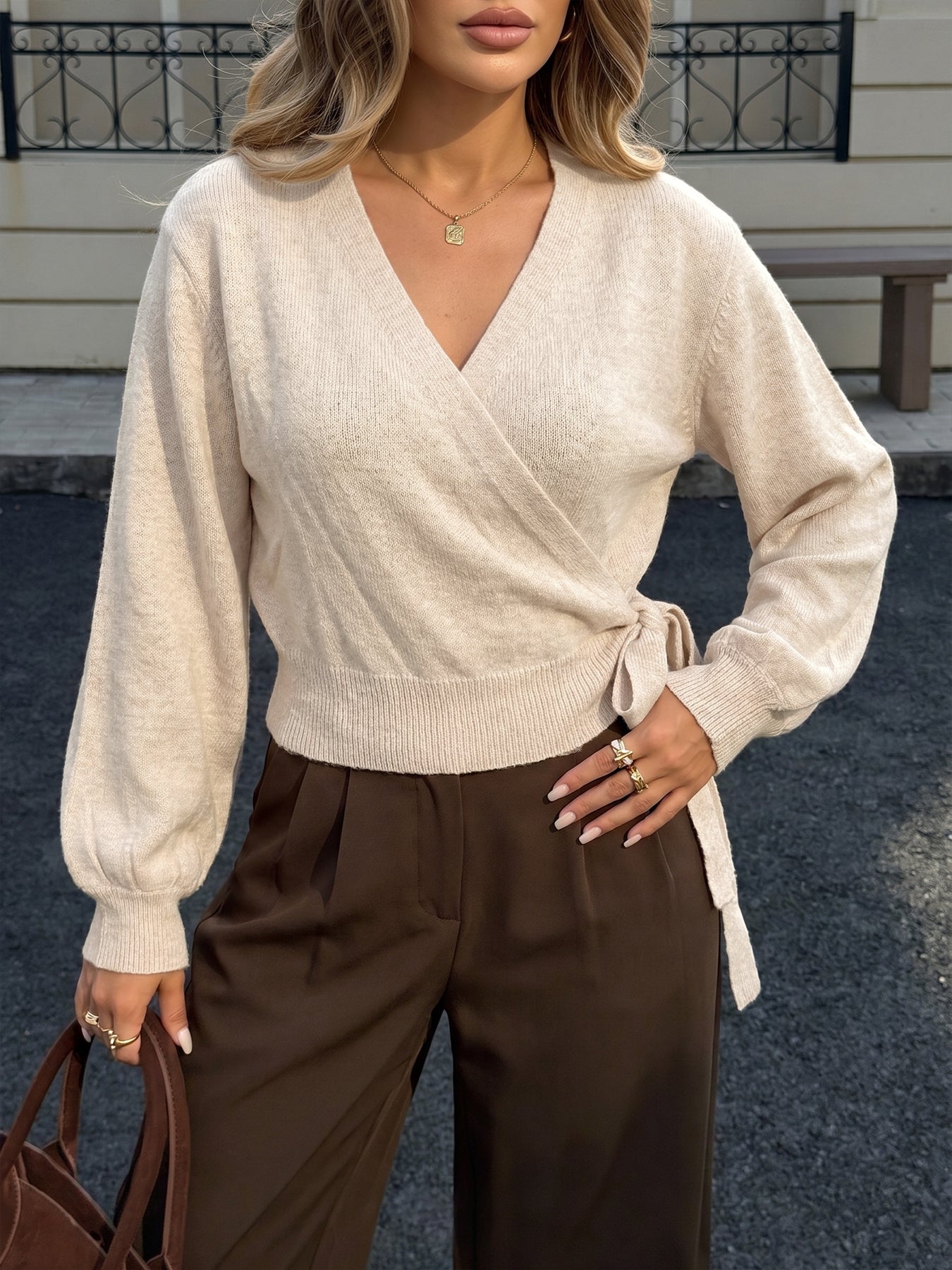 Soft V Neck Wrap Cardigan