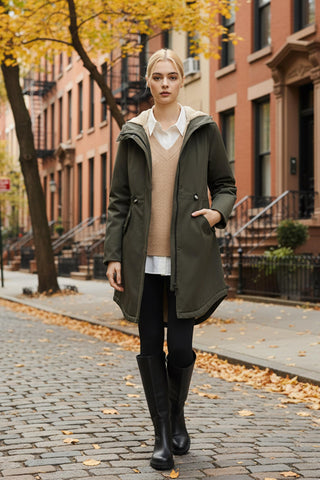 Waterproof Hooded Utility Parka Jacket