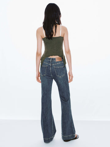 2 In 1 Halter Neck Shirring Detail Tank Tops