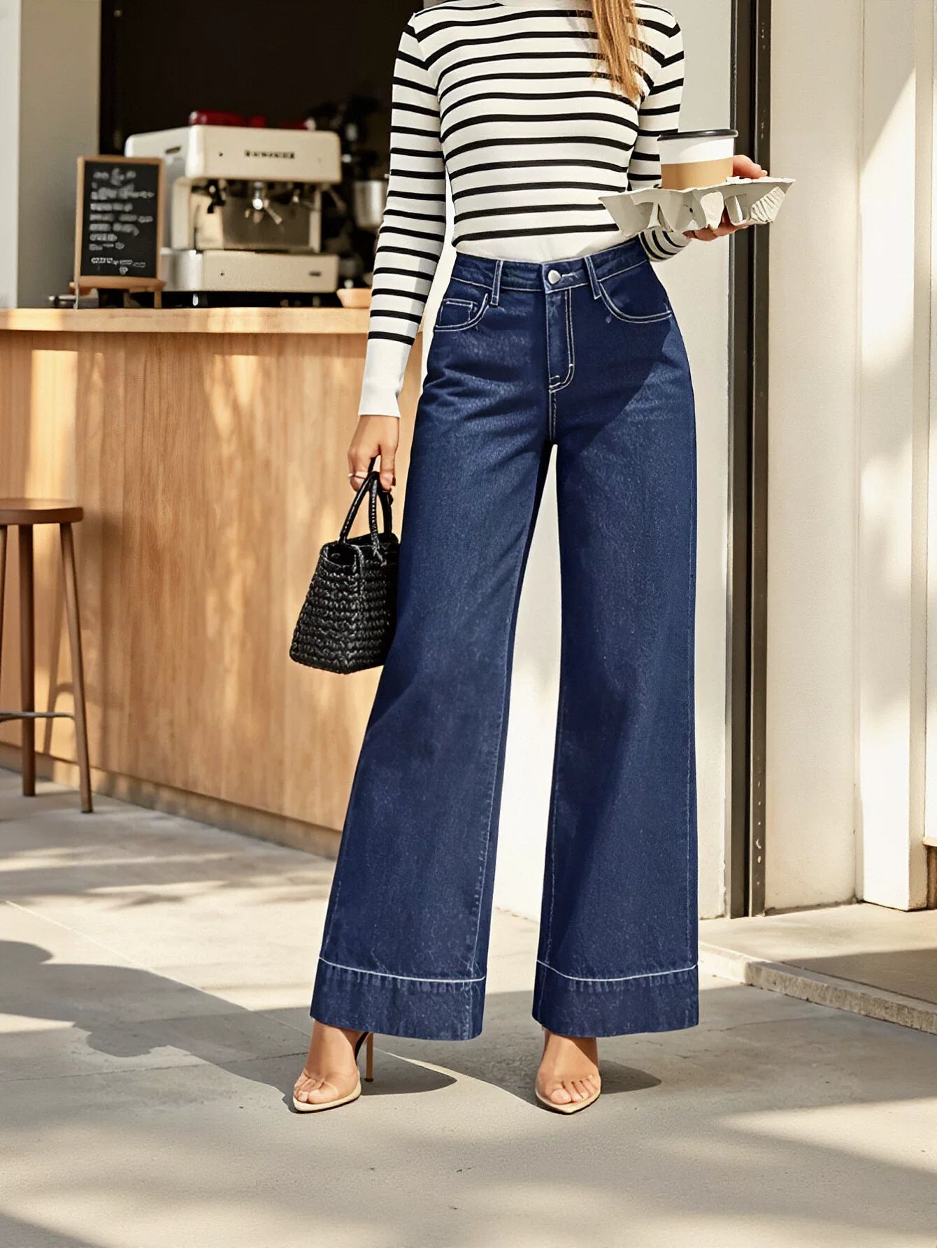 High Waisted Wide Leg Jeans
