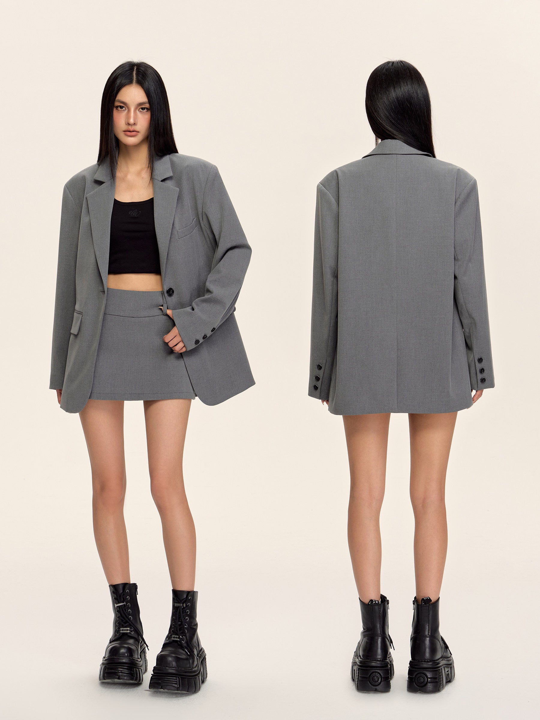 Oversized Tailored Casual Women Blazer
