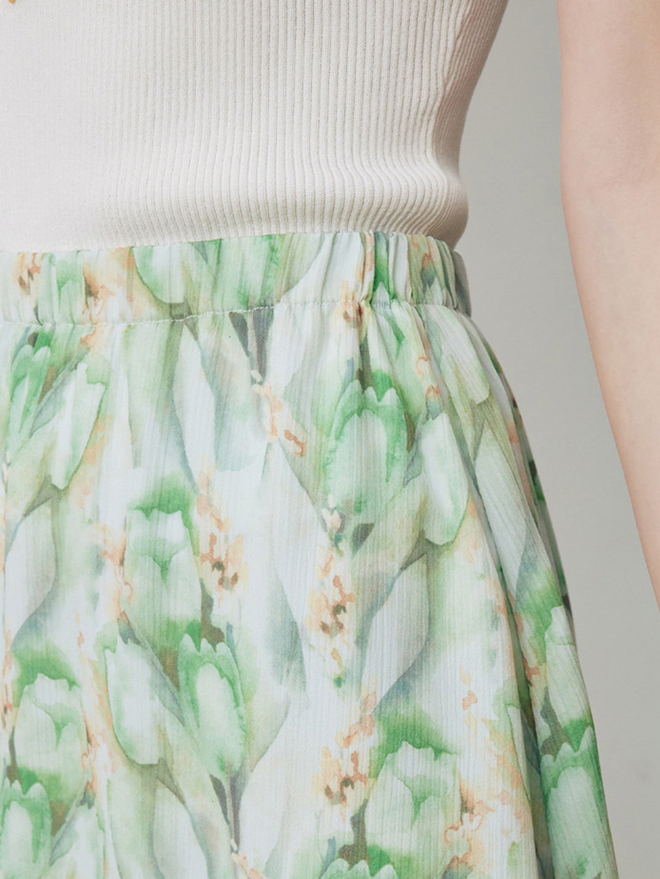 Floral Flowy Feminine Midi Skirt