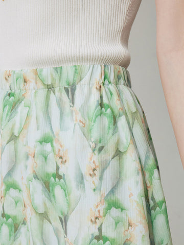 Floral Flowy Feminine Midi Skirt