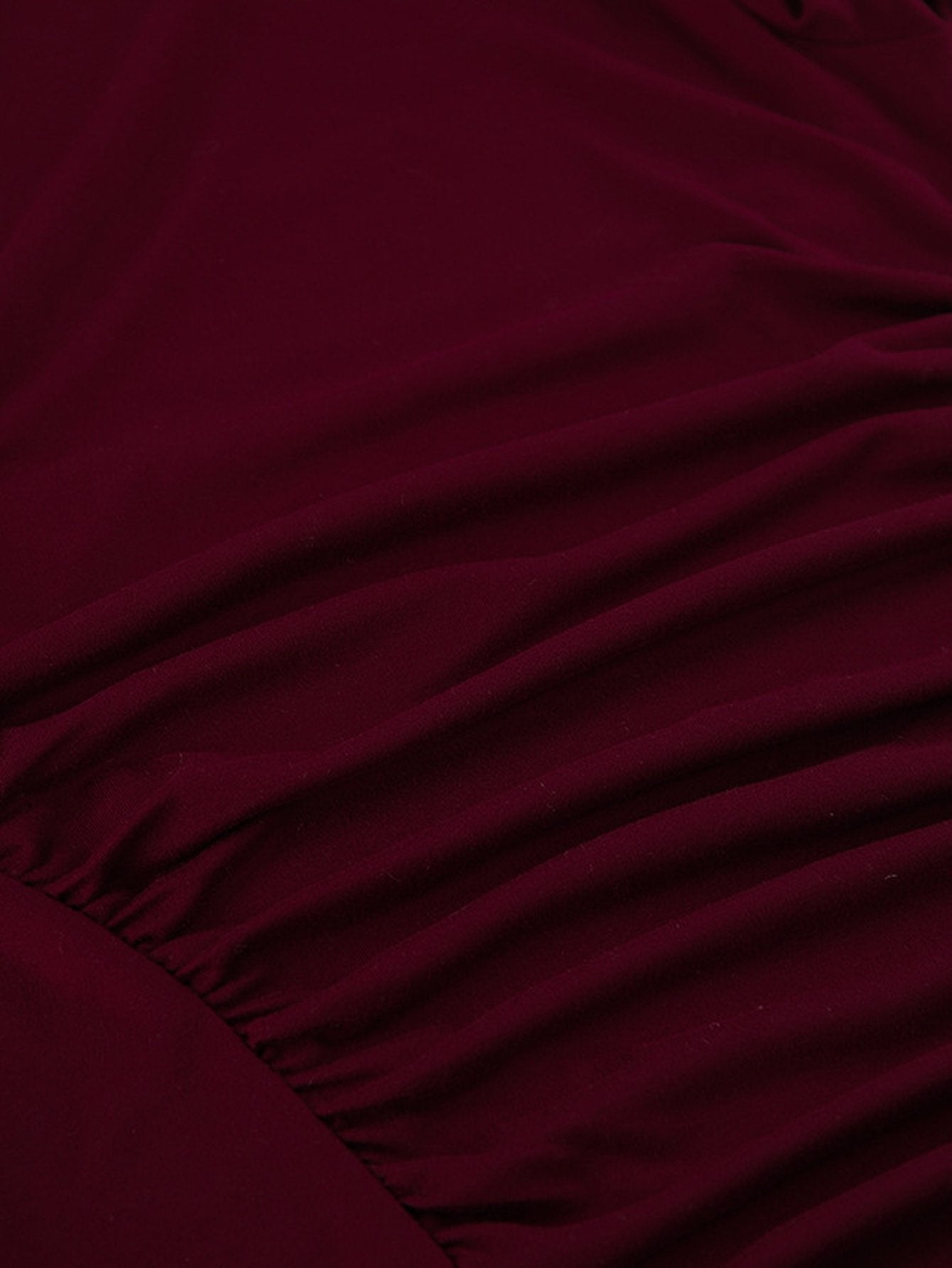 Ruched Flare Sleeve Fitted Tee