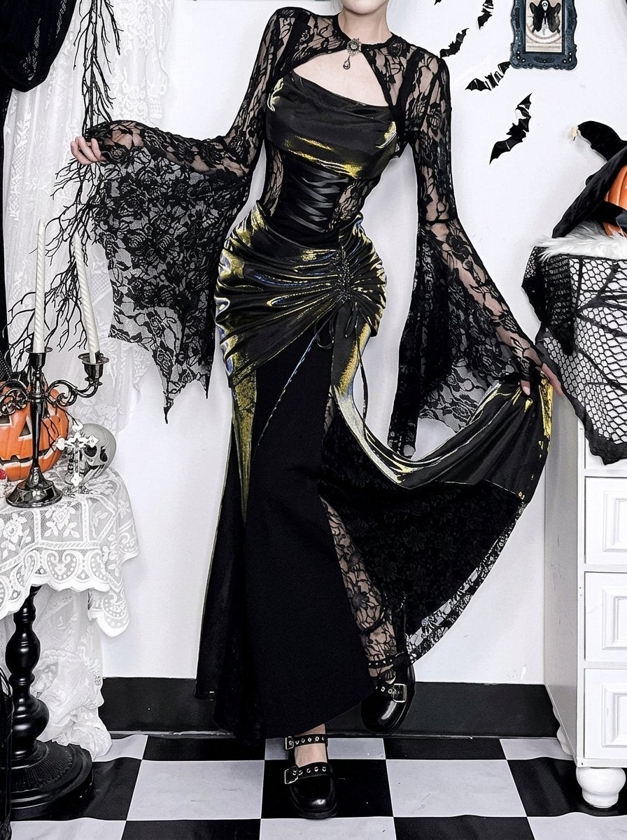 Gothic Lace Bell Sleeve Shrug