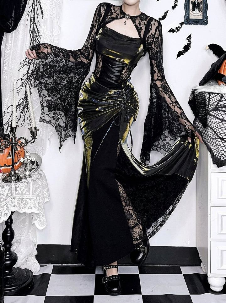 Gothic Lace Bell Sleeve Shrug