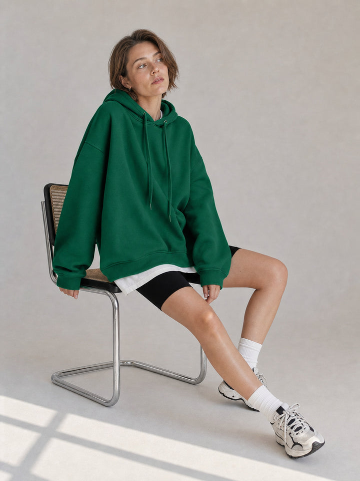 Oversized Mock Neck Pullover Sweatshirt