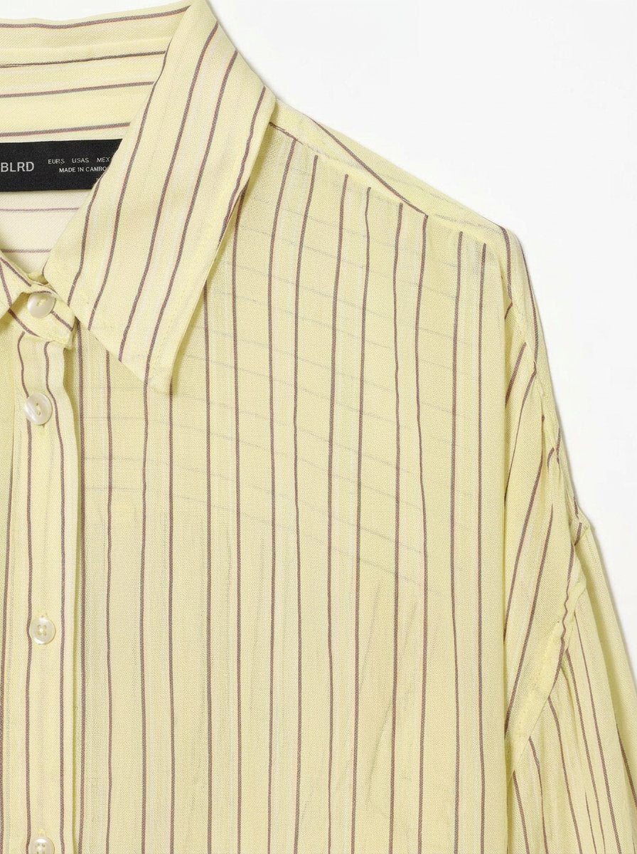 Oversized Striped Button Down Shirt