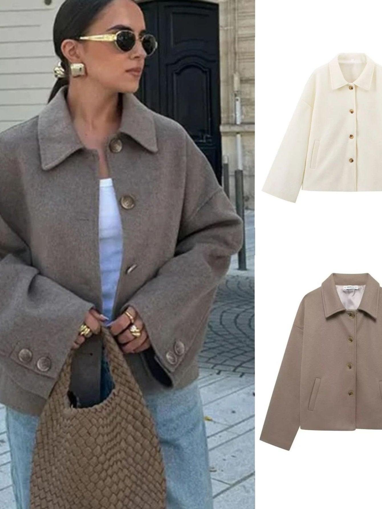 Oversized Button Up Wool Coat