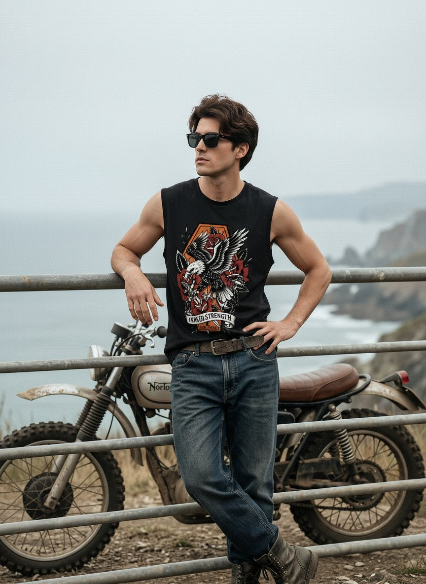 Vintage Eagle Graphic Muscle Tank