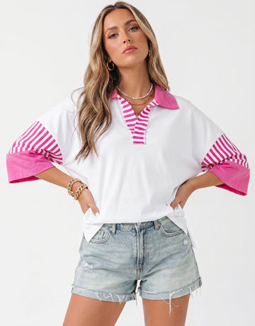 Glitter Embroidered Short Sleeve T-Shirt